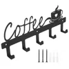 Kitchen Storage Coffee Cup Hanger Wall Mount Mug Rack For Cups Shelves Clothing Iron Holders Home Mugs Towels