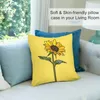 Poduszka estetyczna rzut słonecznikiem przypadki dekoracyjne poduszki łóżka