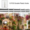 Rideaux de douche Street Floral Bathroom Building Building Garden Retro pour décoration Plant Fleur Écran