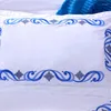 Zestawy pościeli haftowane bawełniane zestaw. Połączenie obejmuje kołdrę arkusz łóżka pościel.