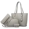 Trendige Frauenbag Vintage Lady Schulterhandtasche 2024 neuer Stil großer Kapazität Stylish Crossbody 4-teiliges Set mit passender Kupplung