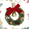 Dekoratif Çiçekler Altın Bell Çelenk Mini Çan ve Yay Duvarı Sanatları ile Yeniden Kullanılabilir Noel Çelenk Ağaç Kapıları Pencere Duvarları