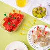 Gorks 26 datorer/set Alfabet Fruit Cartoon Letters Solid Color Pick Grade Picks Bento Accessories