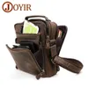 Joyir echte Ledermänner Vintage Handtaschen Kleine Klappen Männerumbetasche Casual Office Messenger Bags Mode Crossbody Bag 240403