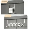 Hooks Stainless Steel Door Back Rack Strong Weight-Bearing Adjustable For Bedroom Hanger Jackets Umbrella