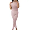 Women's Two Piece Pants Casual Workout Sets Skinny Round Neck Short Sleeve T Shirt High Waisted Stretch Solid Color Long Pant Suit