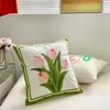 Pillow KAUNFO Pink Lovely Flower Tufted Covers Throw Home Decor 45x45cm 1PC