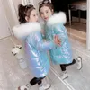 Down Coat Winter Girls Gevoted kleding 2024 Fashion Little Girl Bright Face 6 Children 10 Jackets 11 jaar oud