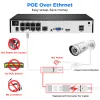 Lens Hiseeu 4K 16ch 8MP Poe CCTV Security Camera System Video Surveillance Kit Tway Way Audio Color Night Vision Outdoor Ip Street