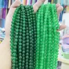 Lose Edelsteine 8mm Smaragd Chalcedon Naturstein runde Perlen für Ohrringschmuck machen Armbandzubehör Großhandel Grüne Farbe
