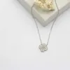 Colliers pendentifs de créateur de mode Nouveau collier en argent en argent en diamant complet avec design de créneau de clavicule bijoux haut de gamme