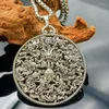 Chains 60cm Nine Dragon Pendant Small Retro Style Xiangyun Classic Round Men's Necklace Jewelry