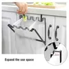 Kitchen Storage Foldable Garbage Bag Holder Cupboard Door Back Trash Rack Hanging Racks Bags Accessories