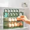 Garrafas de armazenamento Cozinha Caixa de geladeira de grande capacidade - Bandejas portáteis da bandeja de camadas múltiplas.
