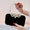 Bags Wallte Diamond Crown Velvet Qipao Handheld Banquet Elegante Banquete Pequeno Bolsa de Bolsas de Luxuros de Bolsas de Bolsas de Luxúria