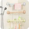 Haken 2pcs Handtuchregale wasserdichte multifunktionale zum Aufhängen von Leuofahs Waschlappen Halter Badezimmer Bar Starke Saugnäpfe Tassen