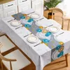 Table Cloth 2024 Waterproof Oil-proof Tablecloth Ins Wind Tea Yarn Fabric Cross-border Mesas Party Decorations