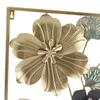 Flores decorativas Metal Flor Wall Art Decor de ferro pintado à mão Escultura de decoração de folhas para entrada Quarto da sala de estar Escritório