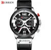 Curren Casual Sport Watches For Men Blue Top Brand Luxury Military Leather Wrist Watch Man Clock Fashion Chronograph Wristwatch9163353