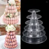 Placas 4/6/10 camadas Macaron Tower Display Stand Sobremesas de casamento Portador de rack Cupcake Birthday Party Bolo Decorating Tools