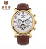 Designer Watchs Automatic Mechanical Men Watch avec une sangle en cuir de mode Top Business Retro Squelette en acier inoxydable2594864