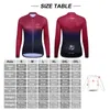 X-Tiger Cycling Jerseys Lady Winter Thermal Cycl Jersey Long Sleeve Keep Warm Gradient Series Bicycle Shirts 240328