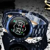 Horloges Lige Steel Band Smart Watch Men Fiess Tracker Hartslag bloeddruk Multifunctioneel van toepassing voor iOS Android smartwatch