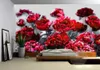 Обои CJSIR Custom Wallpaper Retro Style Rose Peony Porch TV Фоновая стена 3D гостиная спальня