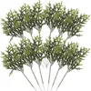 Decoratieve bloemen 12 pc's dennennaald tak kunstmatige naalden faux tree slinger xmas cadeau decor takken bladeren ornament groen takjes