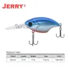 Jerry Atalanta Deep Diving Wobbler Ultralight Fishing Lures Plug Floating Rattling 47mm Crang Bait Black Bass Pike Trout Baits 240401