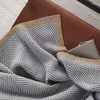 Blankets Arrival Knitted Thread Blanket Geometric Striped Sofa Cover Scandinavian Home Decor Air Bedroom Office Thin Nap