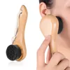 Nouveaux brosses de massage de nettoyage de visage en bois pour lavage de visage Produit outil de soins de la peau ou outil de nettoyage du visage côté simple brosse à visage portable