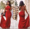 Robe de bal couleur rouge Sirène licou hacks sans dossier Longue femme porte une robe de fête d'occasion spéciale sur mesure plus taille 9118700