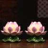 Candele LED in ceramica LED 110V-220V Lampada di loto per uso domestico Buddha Hall Preghiera Elettrica Decorazione di luce lunga Feng Shui