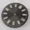 Kits 29mm Super Luminous Black Blue Grey Watch Dial Fit for ETA 2824 2836 NH36 NH35 7S26 62MAS Rörelsedatum Sunburst Watch Face