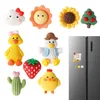 Window Stickers Cute Fridge Magnets 9 Pieces Resin Refrigerator 3D For Home Decoration Kitchen Office Dry Erase