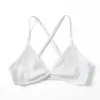 Bras Seamless Deep-V Bra Lingerie Triangle Thin Bralette Back Tops Breathable Plunge Tube Vest Top Sexy Female Underwears