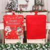 Campa a cadeira KX4B Capa de Natal Santa Gnome Decorativo de volta para restaurante