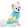 Vestuário de vestuário de vestido de inverno para cães de malha para cães médios pequenos suéter de cachorro chihuahua