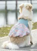 Hondenkleding op huisdier shirt kleding groot ras rok met schouderstrikken schattige vest samoYeds labrador sweethearts outfit