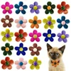 Ropa para perros 30/60pcs Fashion Flower Bow Bown Bown Spring Spring Decor Puppy Bowtie Artillas Deslizables para pequeños accesorios