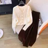 Abiti da lavoro Due pezzi da donna 2024 primaverila primaverile Toput Slim Slimp Skirt Set casual Autunno abiti abiti abiti vestiti