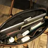 Briefzüge Customized Style Business Aktentasche Handtasche für 13/14/15 Zoll Laptop -Taschenversicherungsdokument Schulter Diagonale
