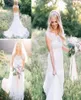 Country Western Wedding Abites Mermaid Lace Cap Maniche Illusion Open Back Bridal Gowns 2017 Robe de Mariage Court Train3120708