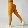 Pantalon actif côte de leggings sans couture yoga d'été pour femmes collants Scrunch Sport Fitness Pantalage recadré
