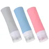 Storage Bottles 3 Pcs Silica Gel Bottle Travel Containers Refillable Hair Shampoo Empty Dispenser Silicone