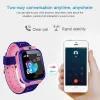 Bekijkt smartwatch cadeau voor jongensmeisjes Q12 Children's Smart Watch Sos Sim Card Call Telefoon Horloges Waterdichte IP67 Kindercameraklok