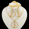 Necklace Earrings Set Elegant Princess Design And Jewelry For African Weddings Party Hook Pendant