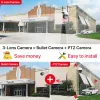 Telecamere 4K HD WiFi IP fotocamera IP Outdoor 10x zoom PTZ Camera a tre lenti a doppia schermata Sicurezza automatica CCTV Video Surveillance Cam camhi