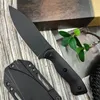 BK 19 Black D2 Blade Nylon Wave Fiber Handle Outdoor Camping Survival Hunting Hög hårdhet Fixade skärverktyg